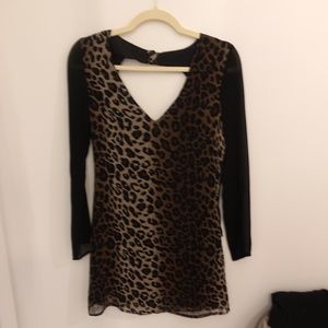 Reformation Sharon Silk Mini-Dress in Jaguar XS